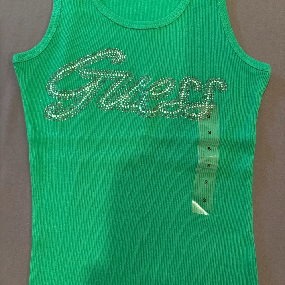 Guess Emerald Ribbed Tank Top - Picture 4 of 6